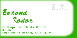 botond kodor business card